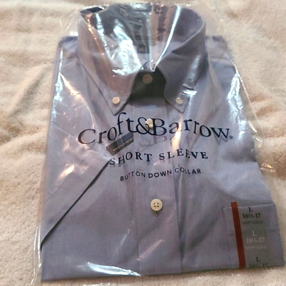 Men's short sleeve button down collar dress shirt - Picture 4 of 5